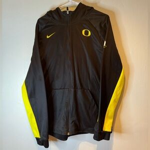 Nike Oregon Ducks Team Full Zip Therma Hoodie Jacket Men's‎ L Black